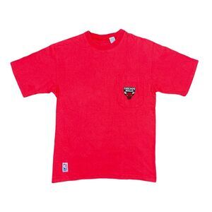 Vintage NBA Officially Licensed Chicago Bulls Embroidered Pocket Tee - Large